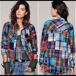 Free People Patchwork Flannel